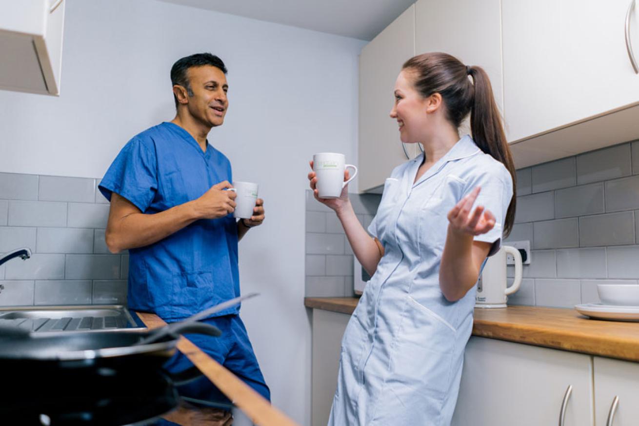 Keyworkers in kitchen