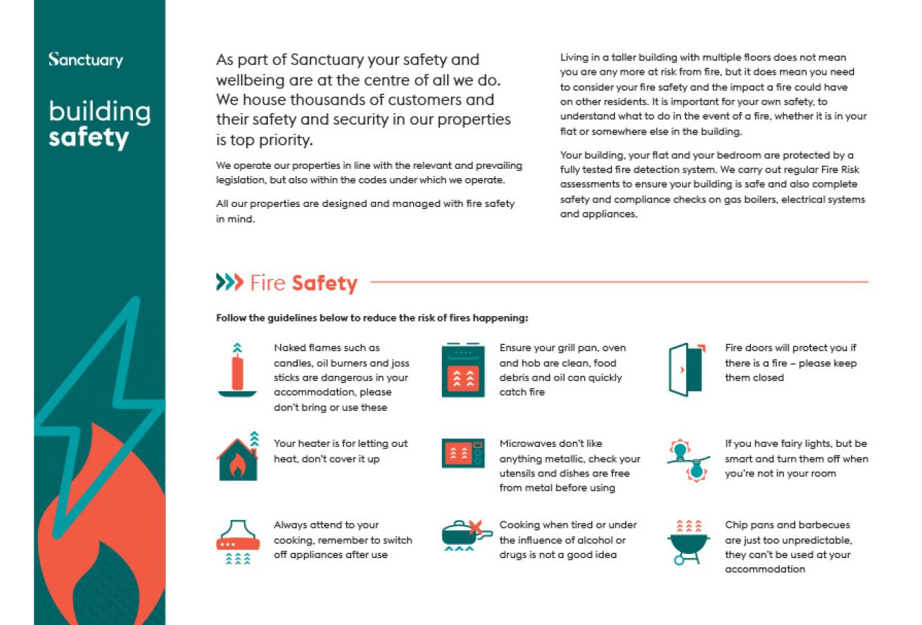 Addenbrookes fire safety leaflet